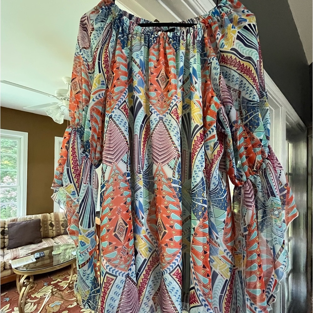 New Directions colorful blouse Size XL